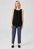 Washable Stretch Crepe Straight Pant