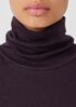 Ribbed Pima Cotton Blend Turtleneck Top