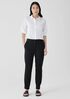 Cotton Blend Ponte High-Waisted Slim Pant