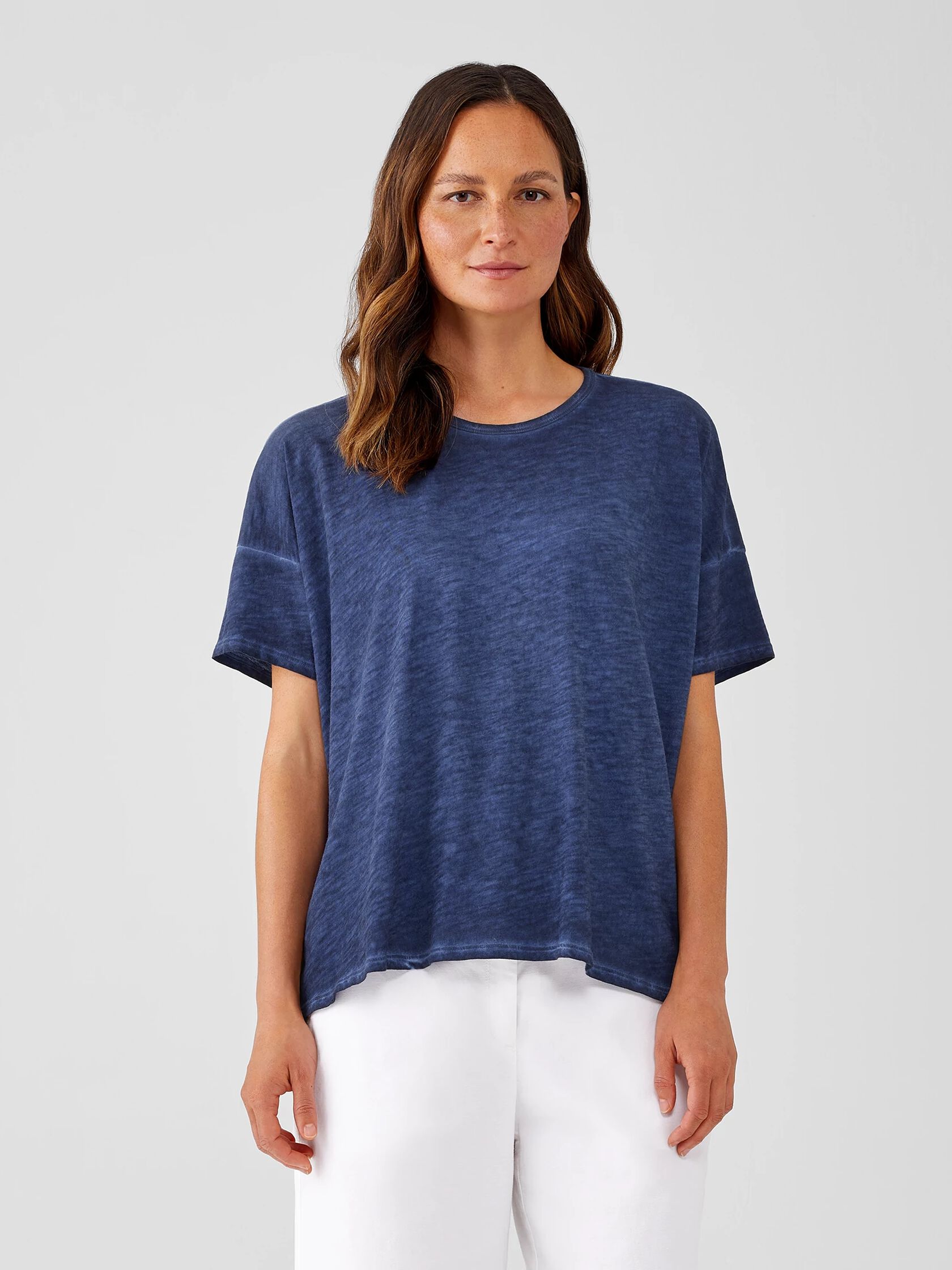 Organic Cotton Hazy Slub Crew Neck Tee