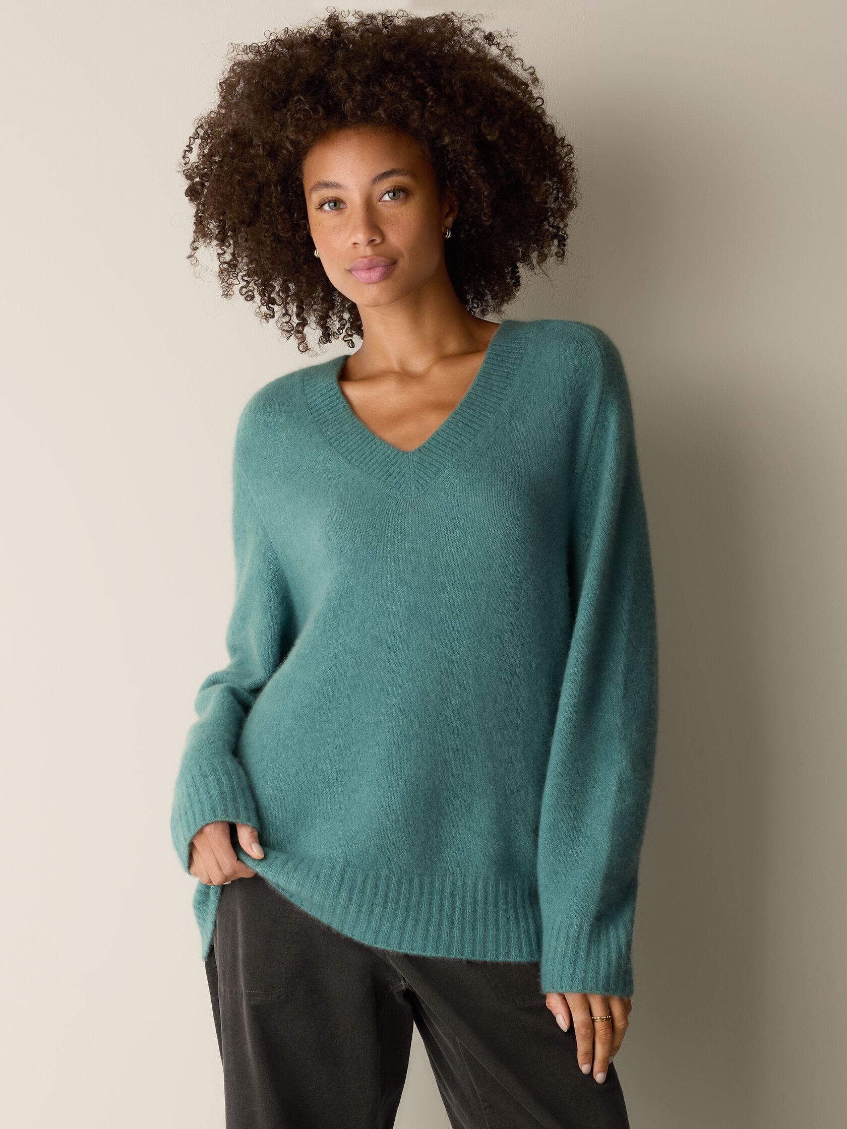 Cashmere Silk Bliss V-Neck Top