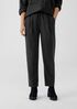 Soft Wool Flannel Pleated Tapered Pant