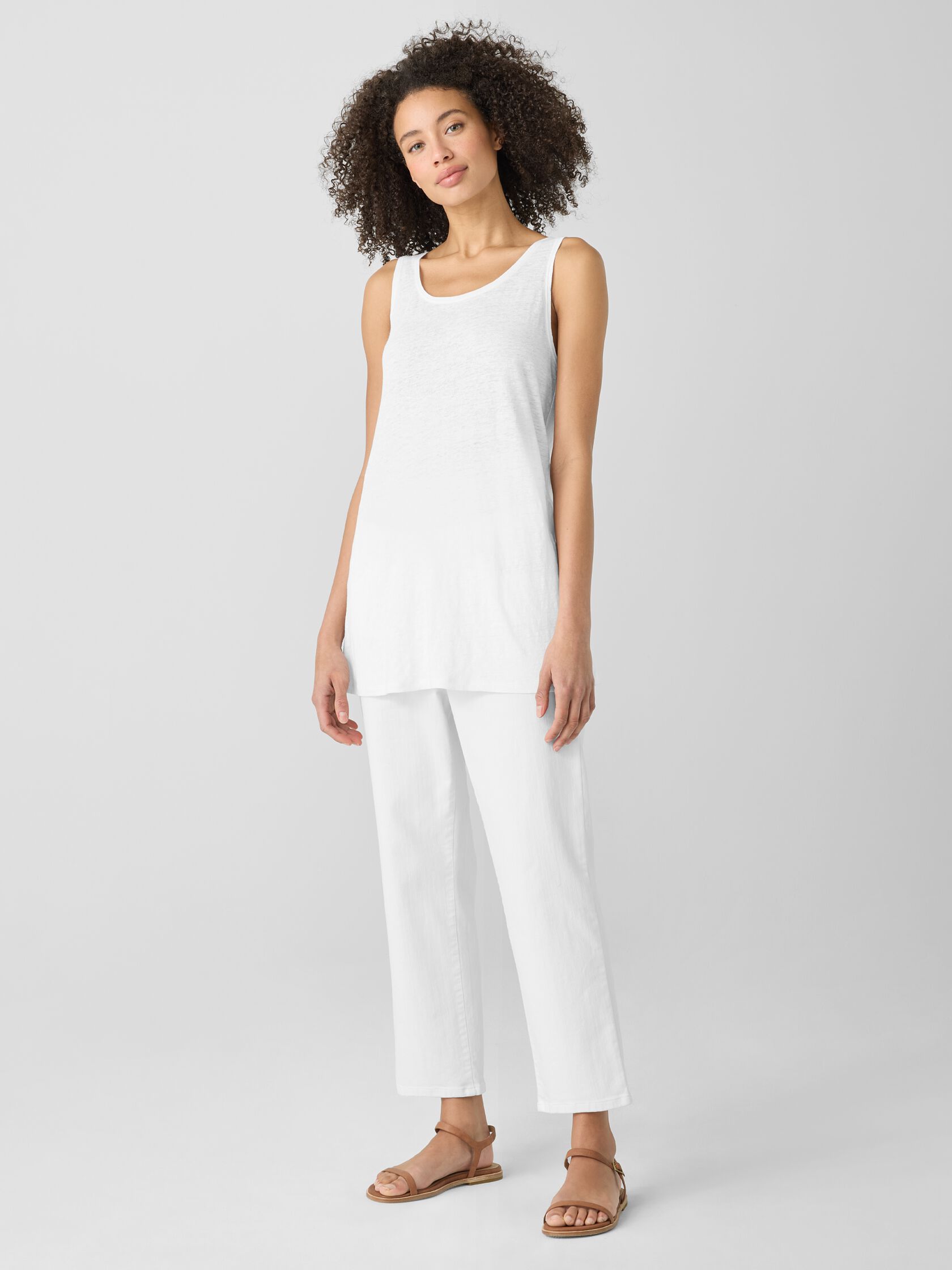 Organic Linen Jersey Long Tank