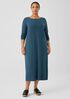 Stretch Jersey Knit Jewel Neck Dress