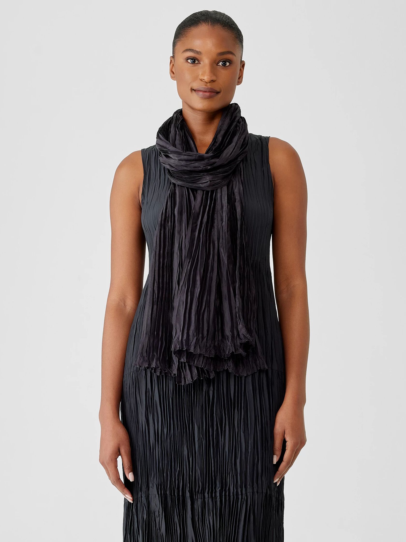 Crinkled Silk Scarf