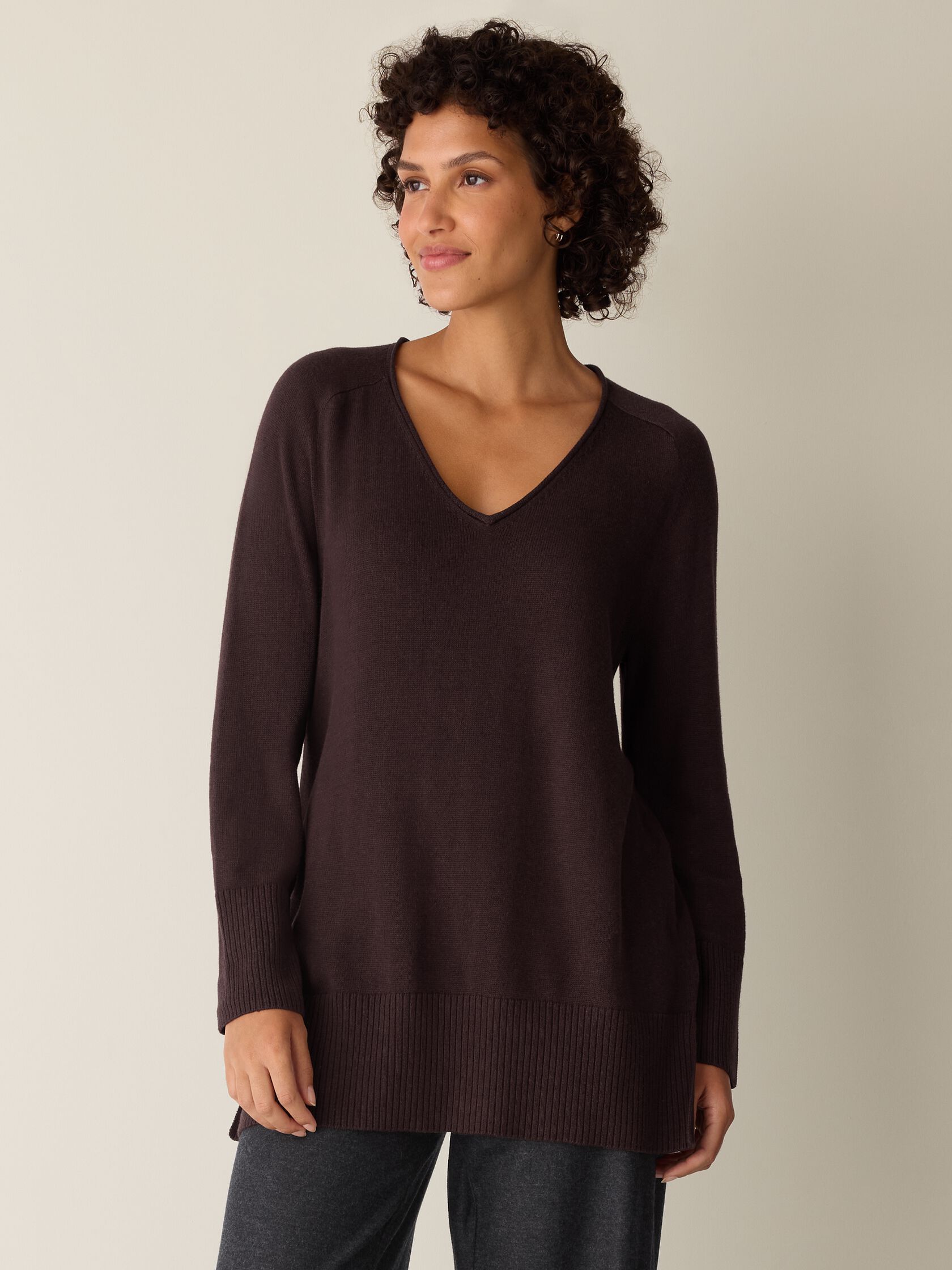 Peruvian Cotton Blend V-Neck Top