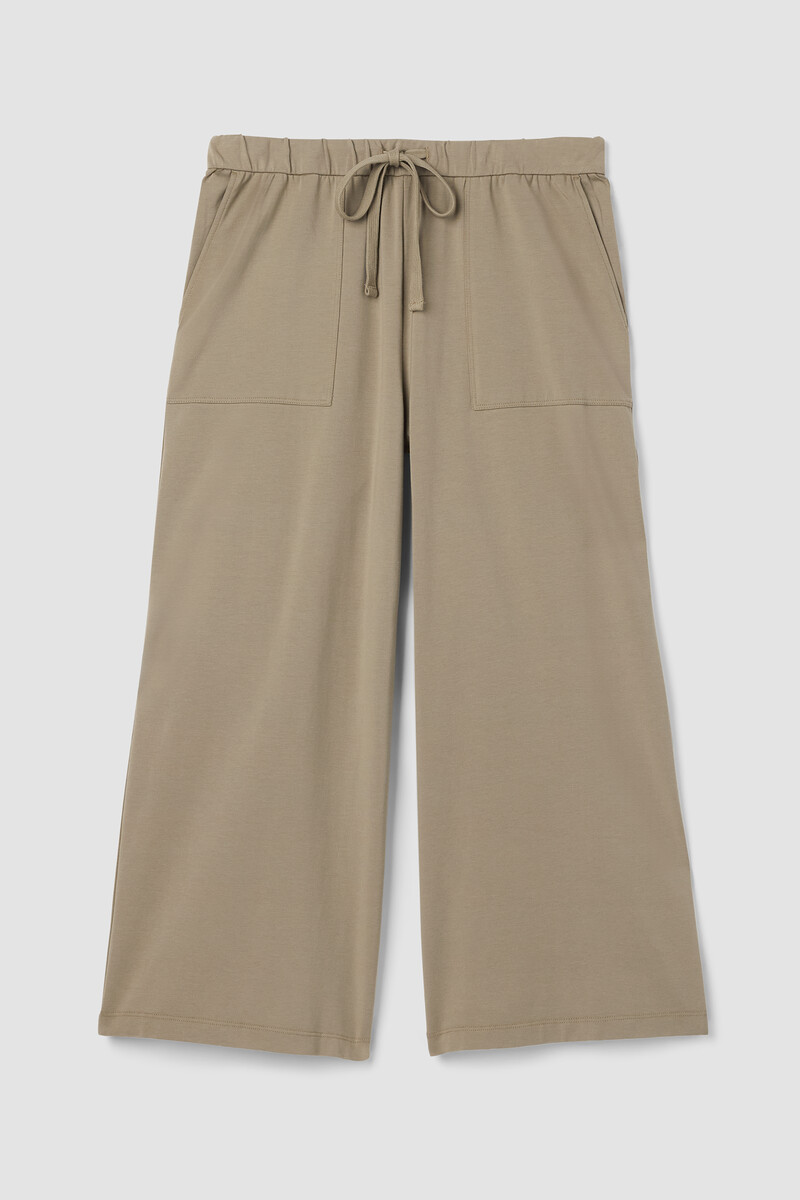 Pima Cotton Stretch Jersey Wide-Leg Pant Pima Cotton Stretch Jersey Wide-Leg Pant