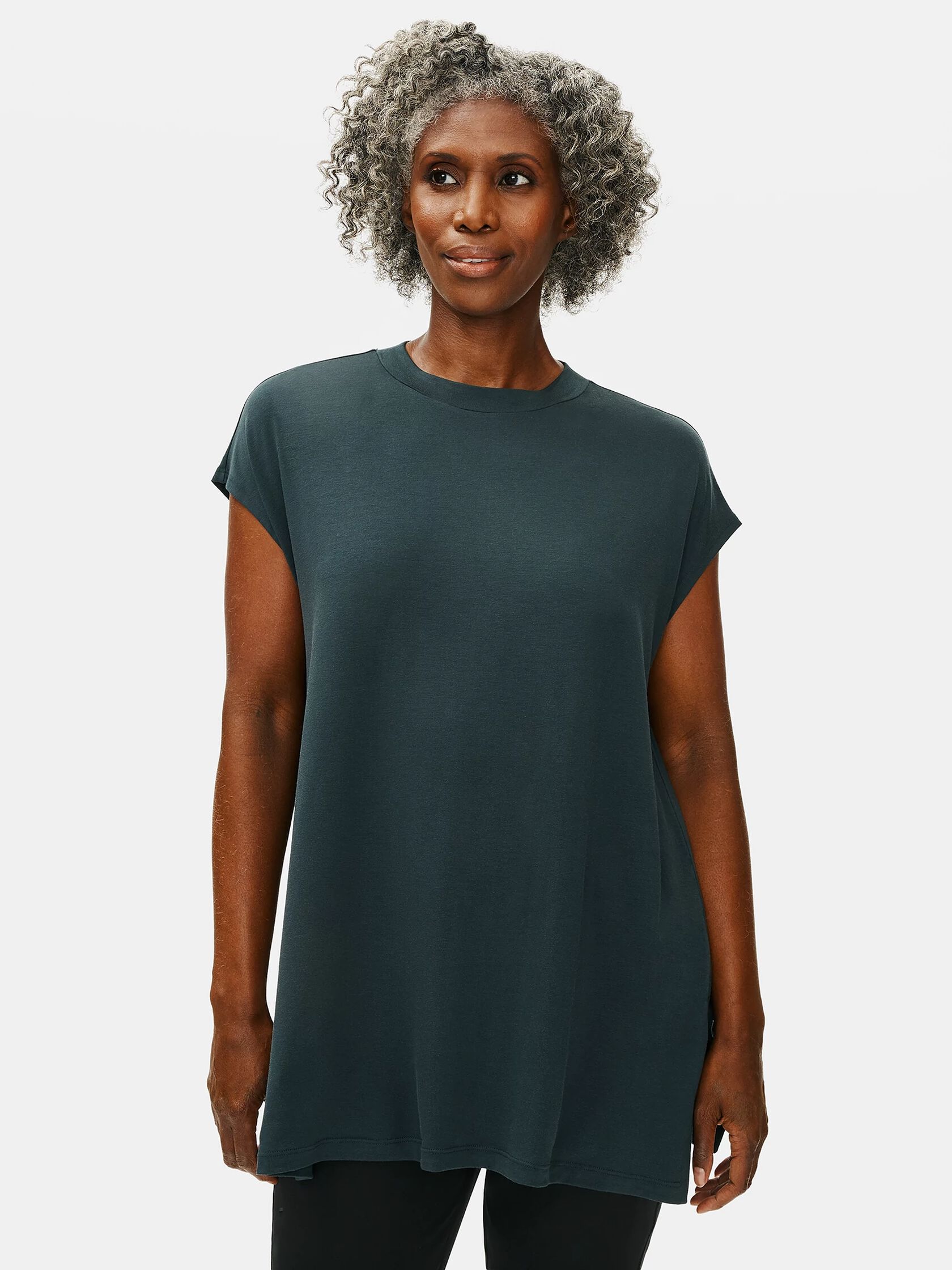 Fine Jersey Crew Neck Tunic
