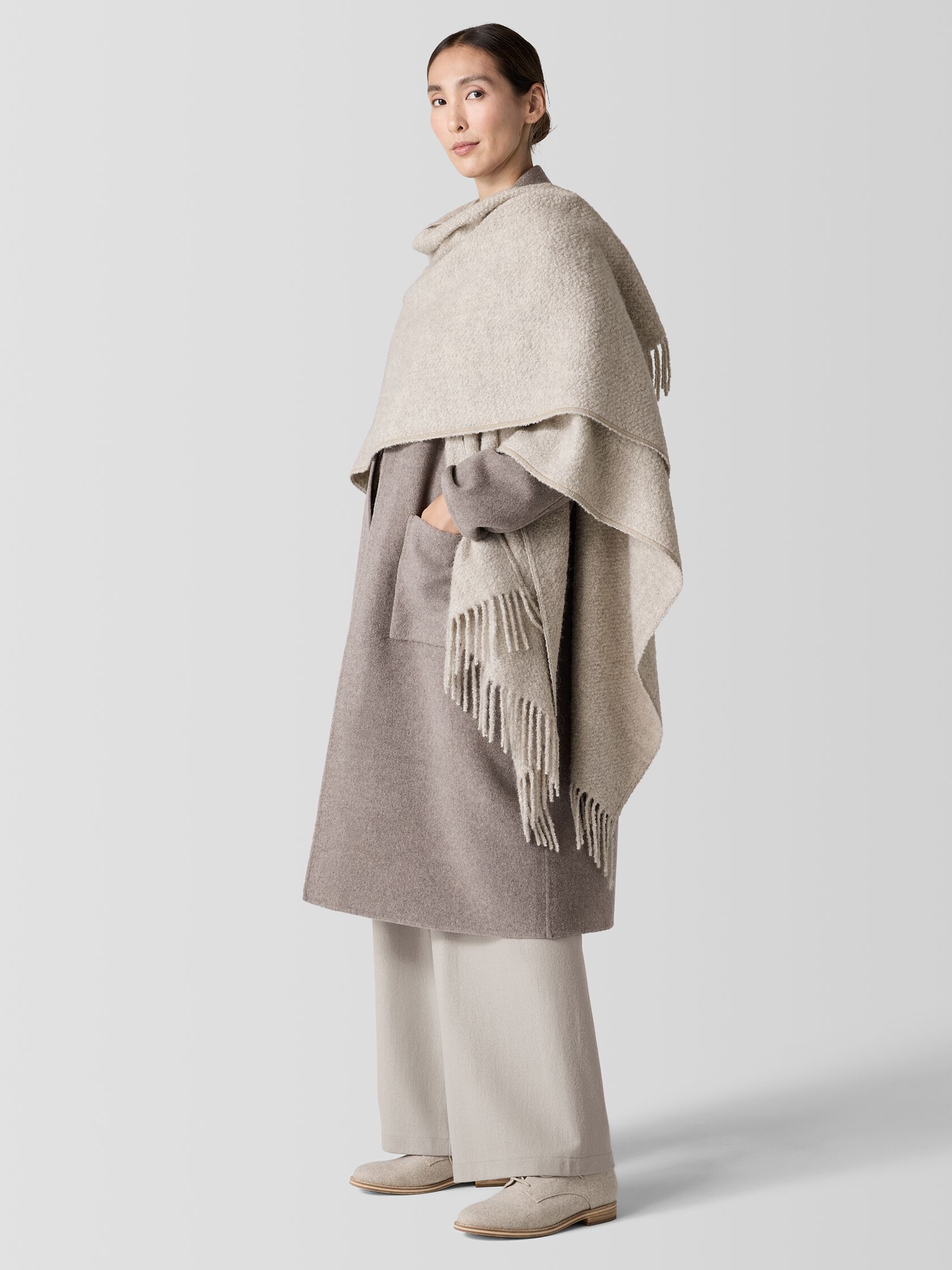Alpaca Silk Boucle Poncho