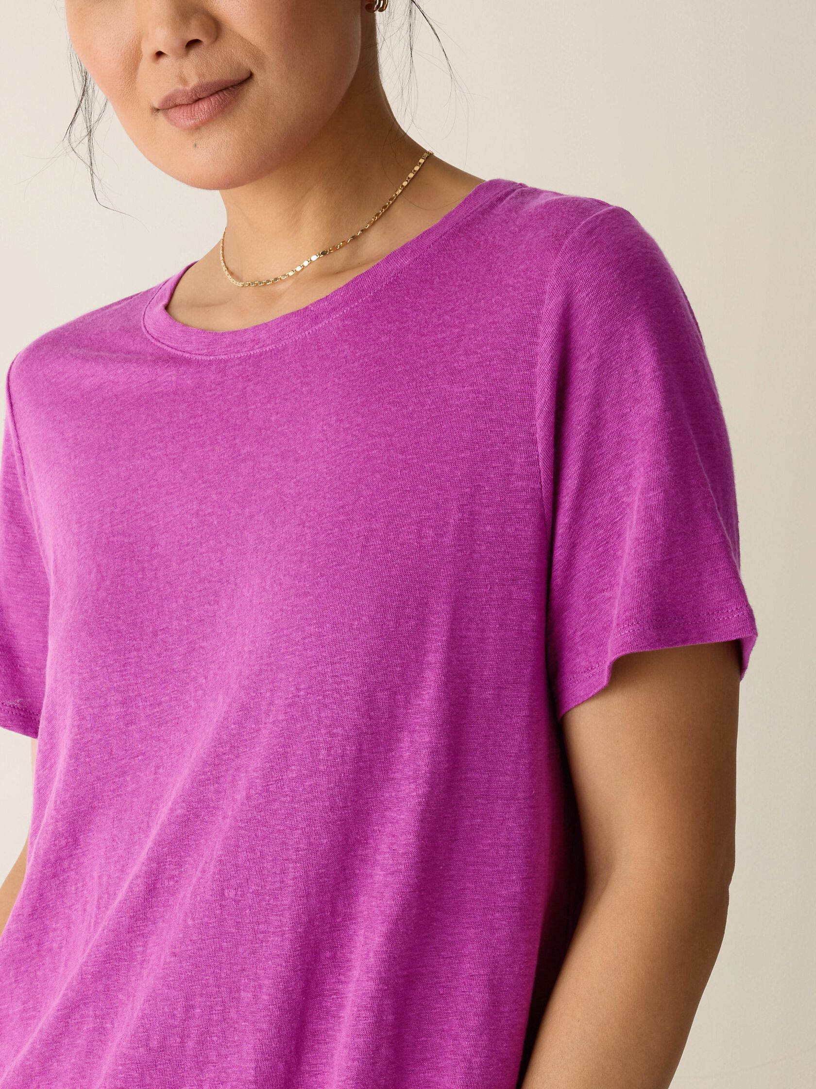 Organic Linen Jersey Crew Neck Tee