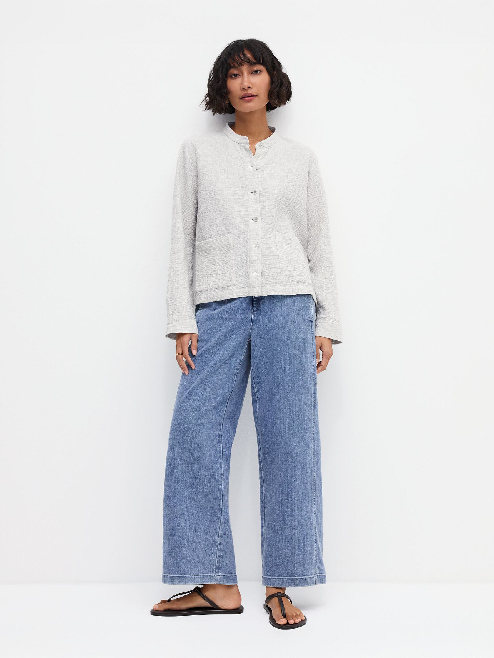 Organic Cotton Doubleweave Shirt Jacket