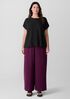 Silk Georgette Crepe Wide-Leg Pant