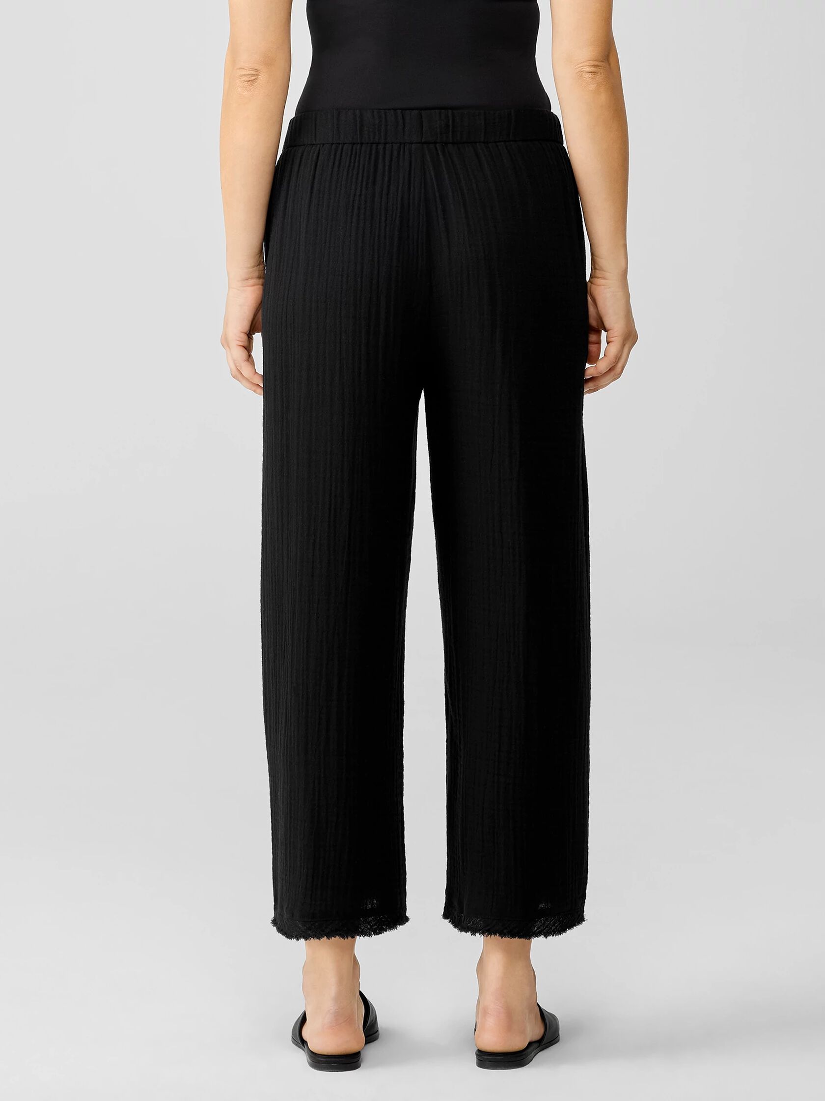 Organic Cotton Gauze Wide-Leg Pant