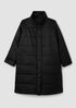 Eggshell Recycled Nylon Stand Collar Coat