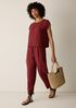 Puckered Organic Linen Stripe Square Top