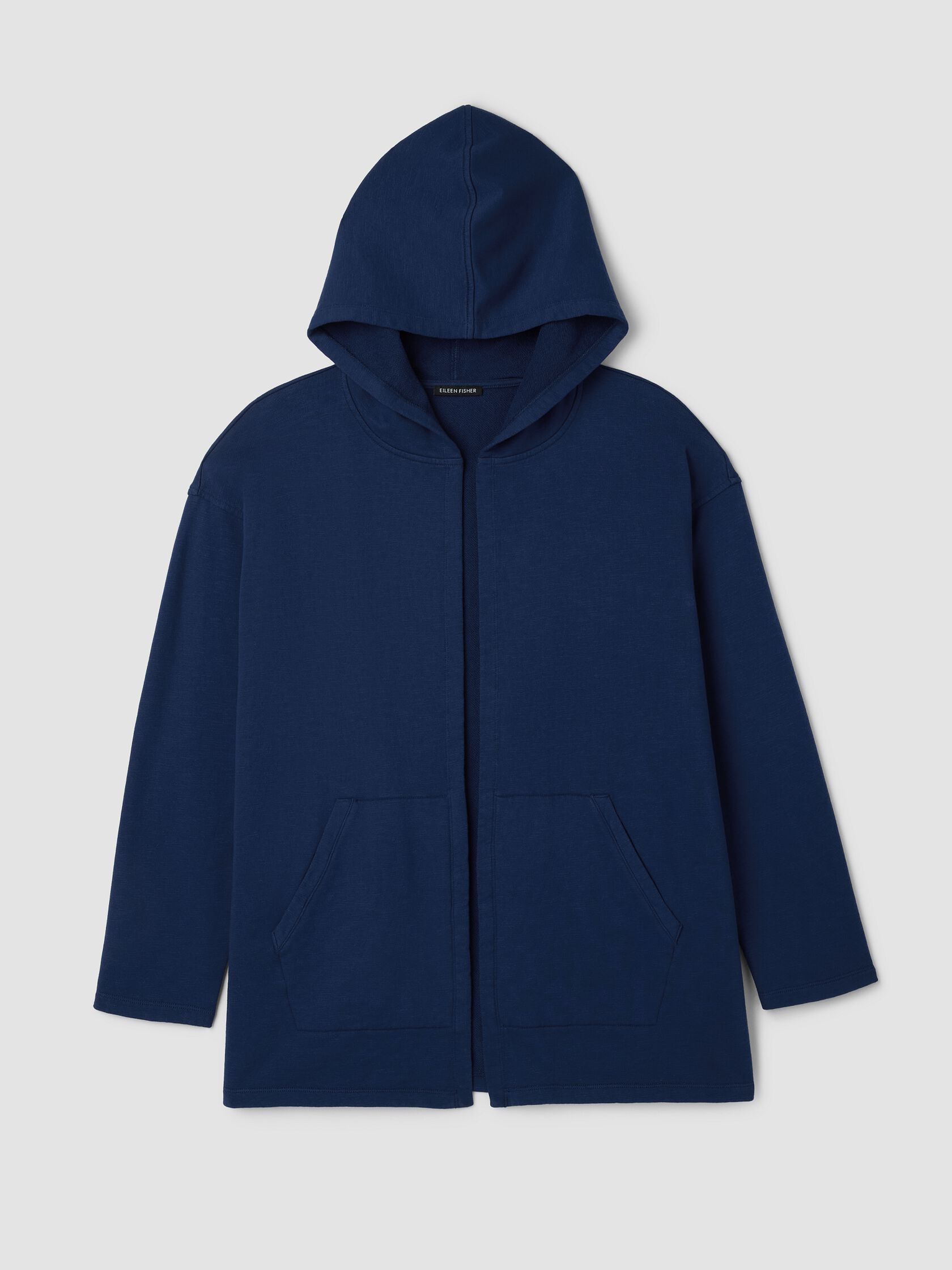 Garment-Dyed Organic Cotton Terry Hooded Jacket