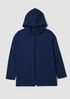 Garment-Dyed Organic Cotton Terry Hooded Jacket