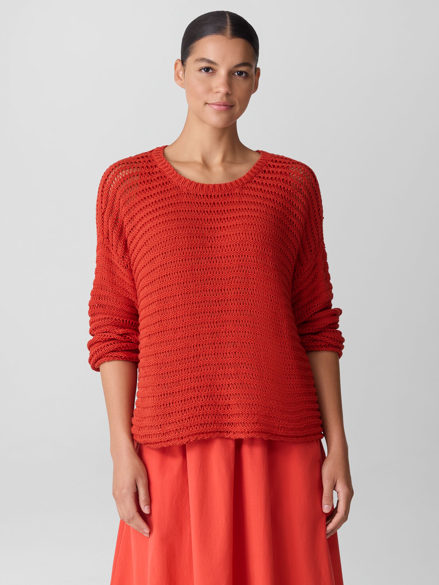 Peruvian Organic Cotton Cord Crew Neck Top
