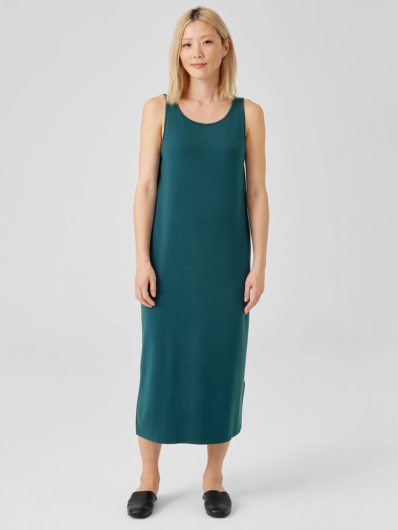 Stretch Jersey Knit Tank Dress | EILEEN FISHER