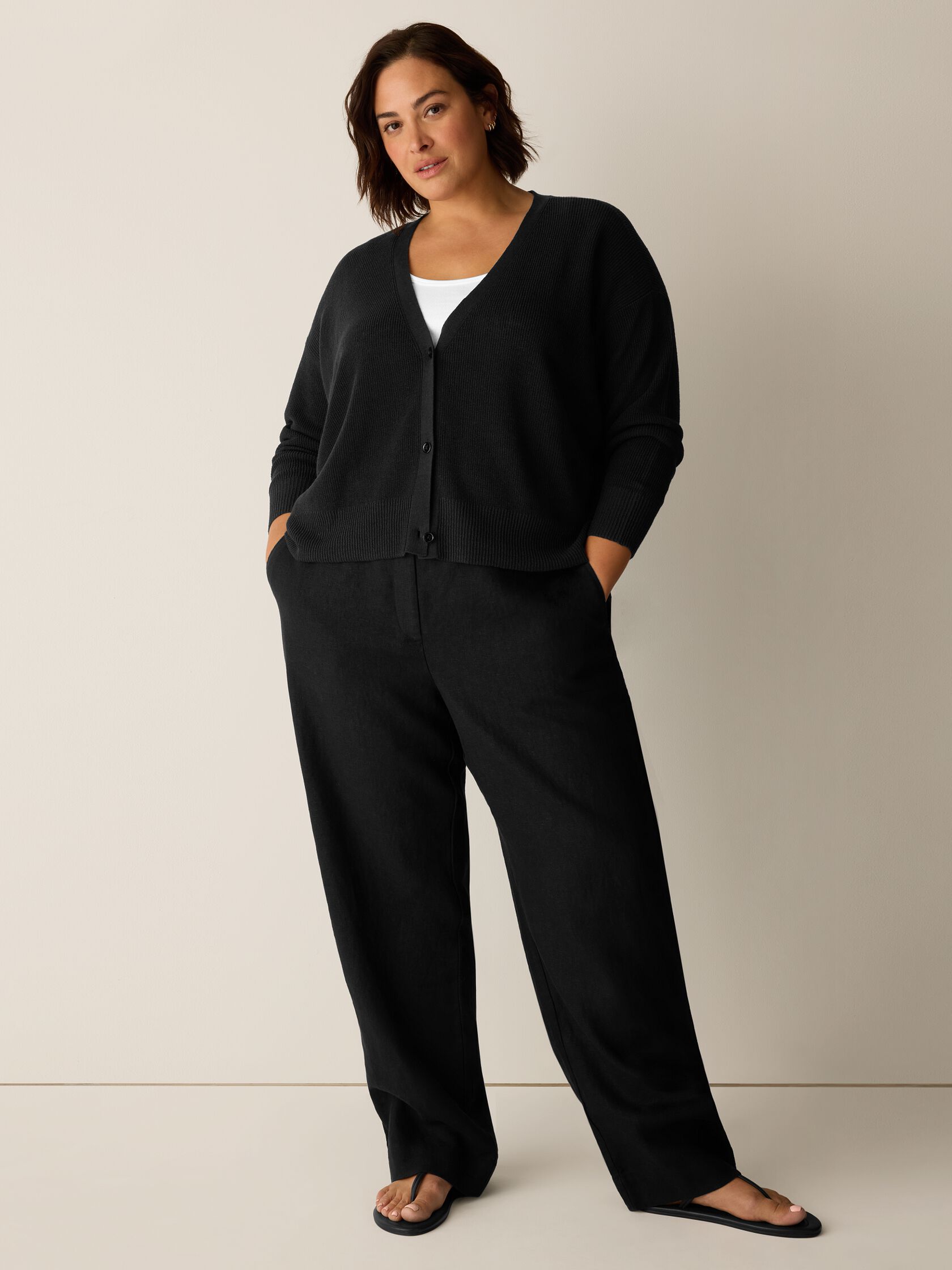 Organic Linen Cotton Slouchy Cardigan