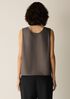 Silk Twill Curved V-Neck Tank