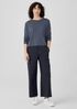 Cotton Hemp Stretch Wide-Leg Pant