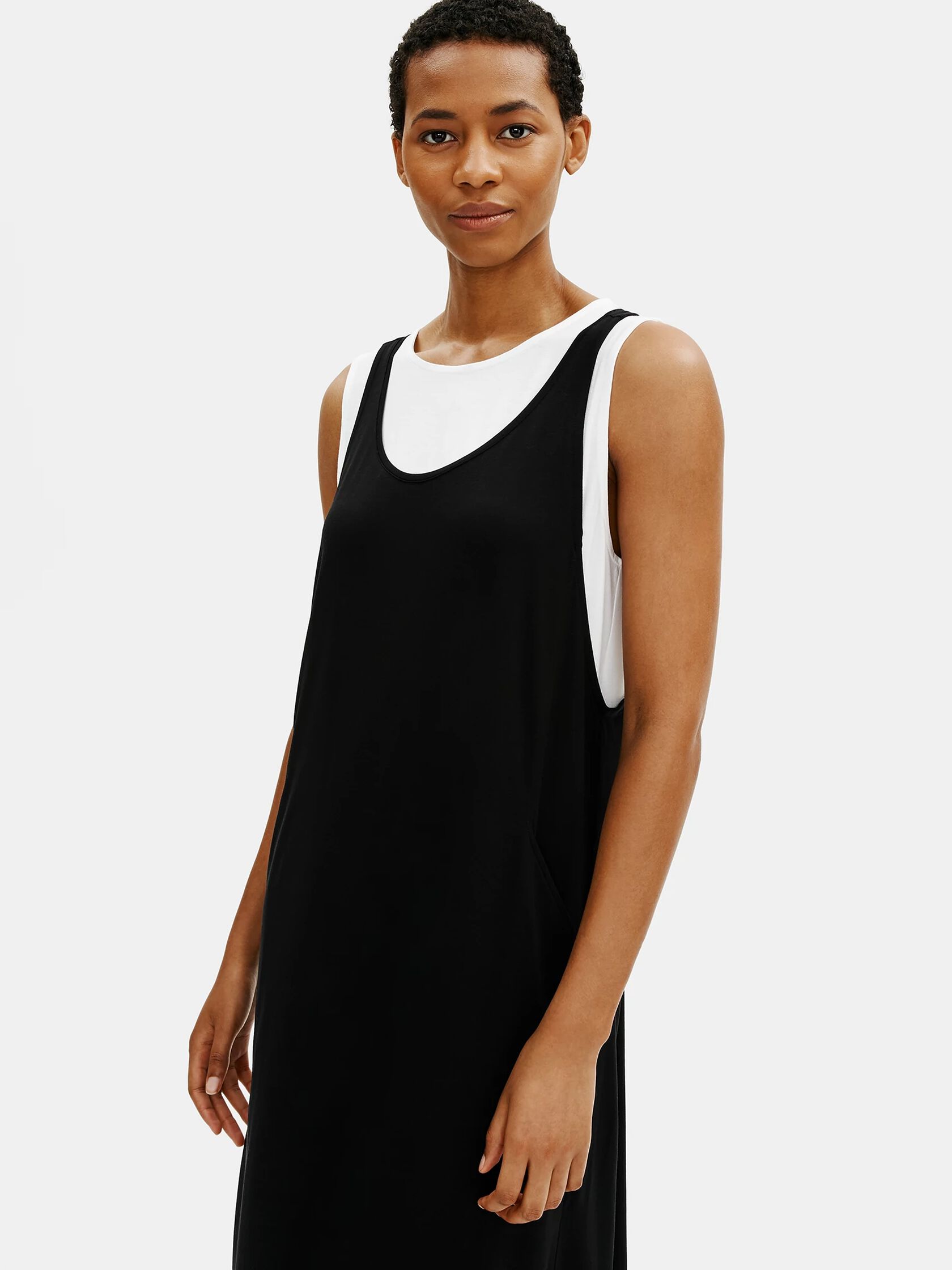 Fine Jersey Scoop Neck Dress
