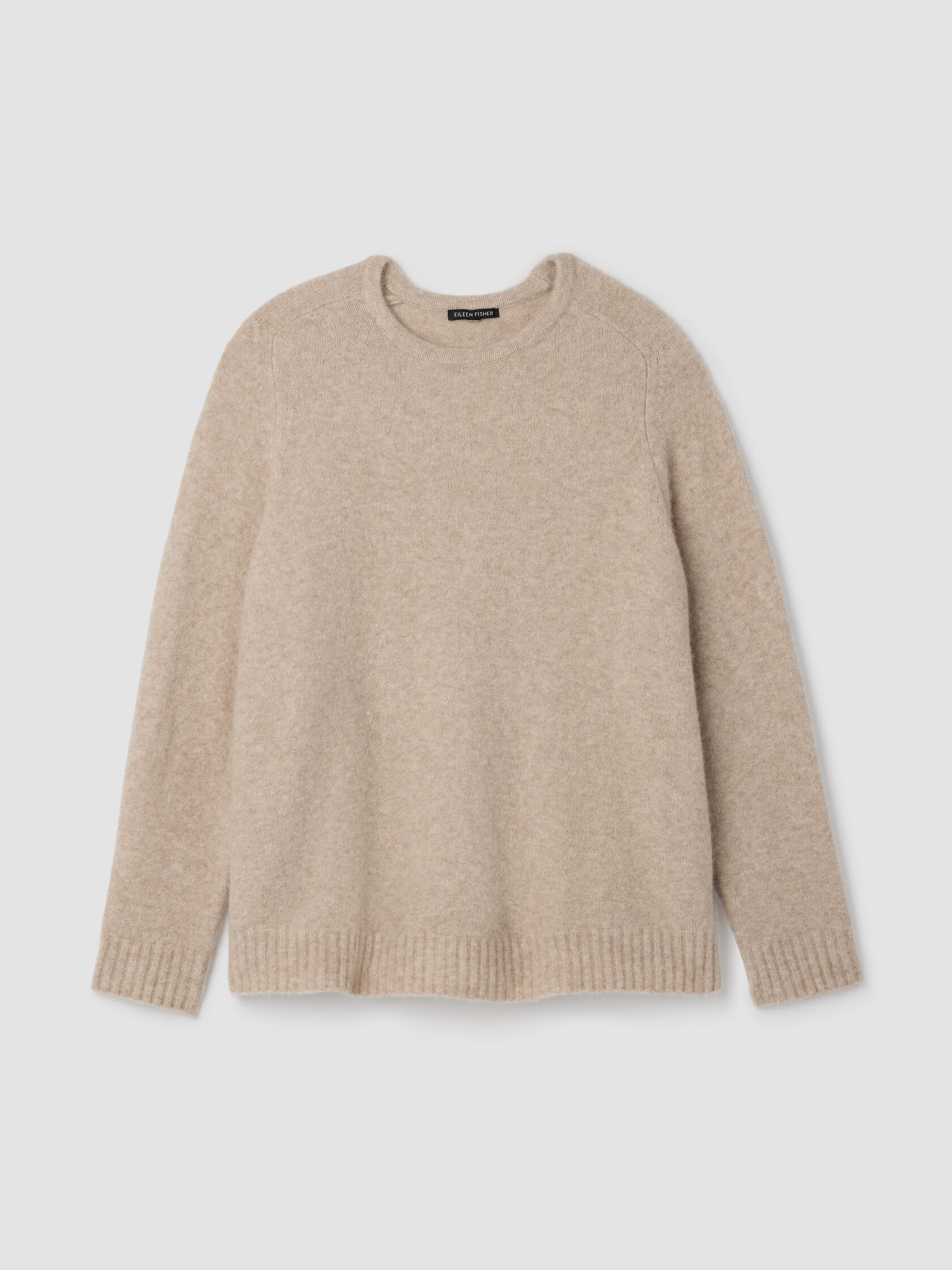 Cashmere Silk Boucle Bliss Crew Neck Long Top