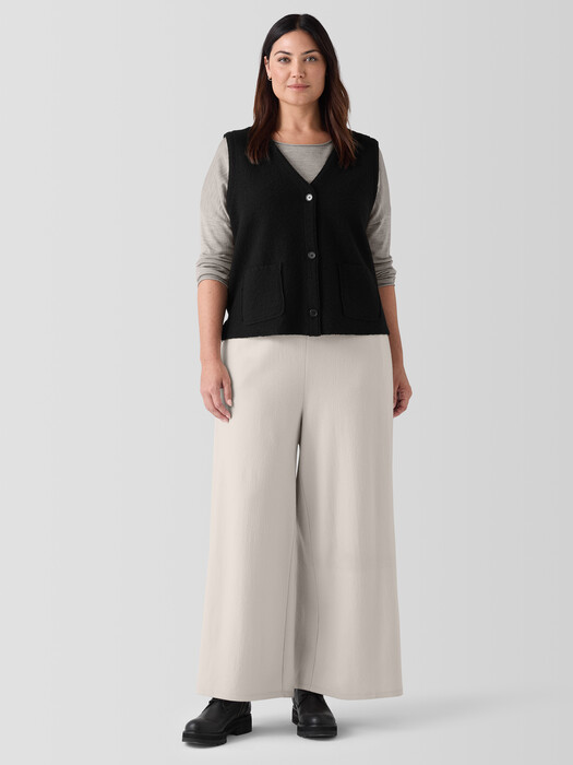 Lightweight Boiled Wool Vest in Regenerative Wool
