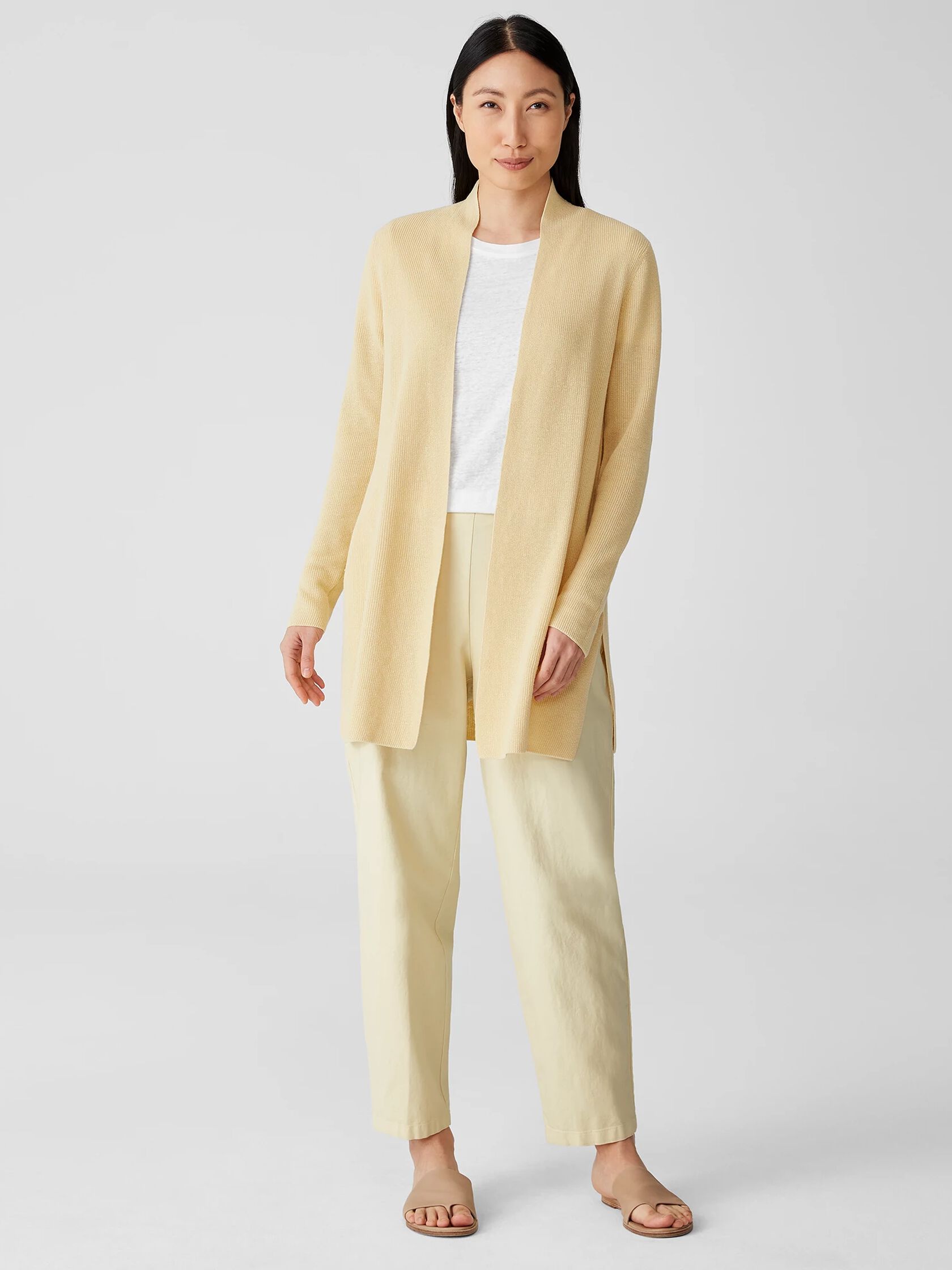 Organic Cotton Linen Long Cardigan