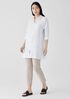 Organic Handkerchief Linen Classic Collar Long Shirt
