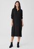 Silk Georgette Crepe Shirtdress