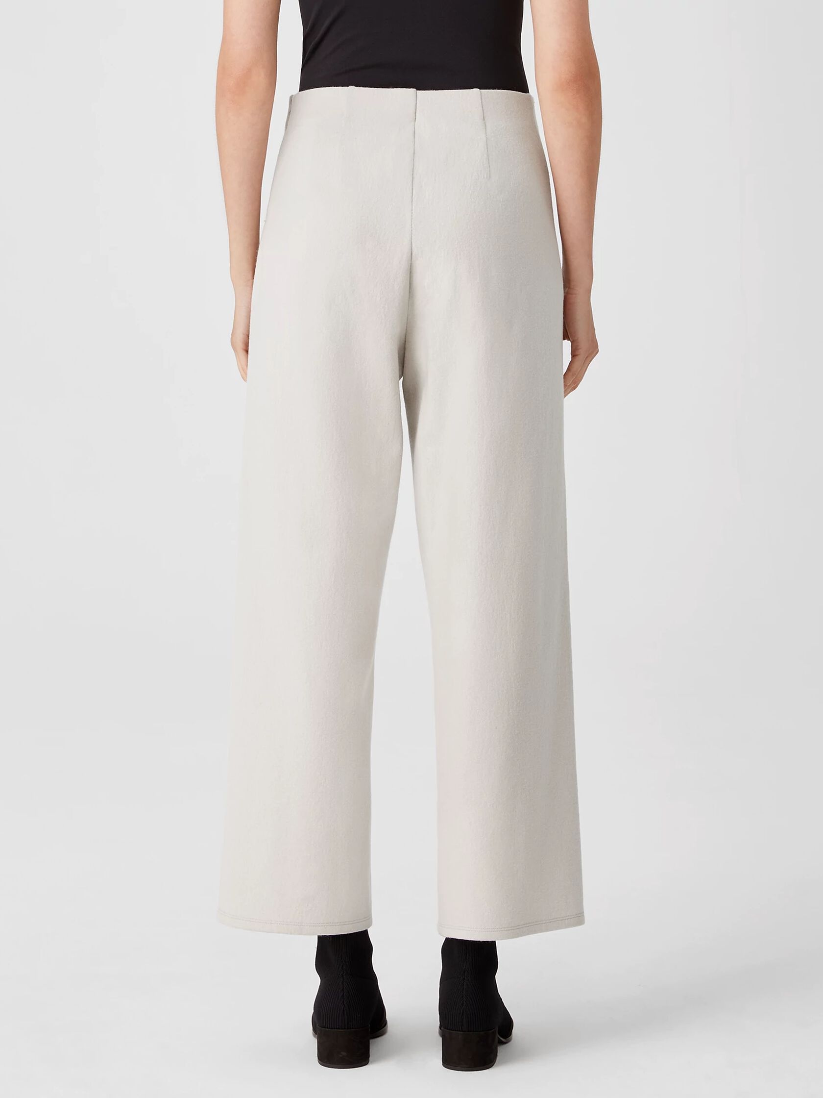 Boiled Wool Jersey Straight Pant