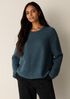 Cashmere Silk Boucle Bliss Crew Neck Top