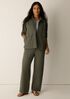 Slubby Organic Cotton Linen High Collar Jacket