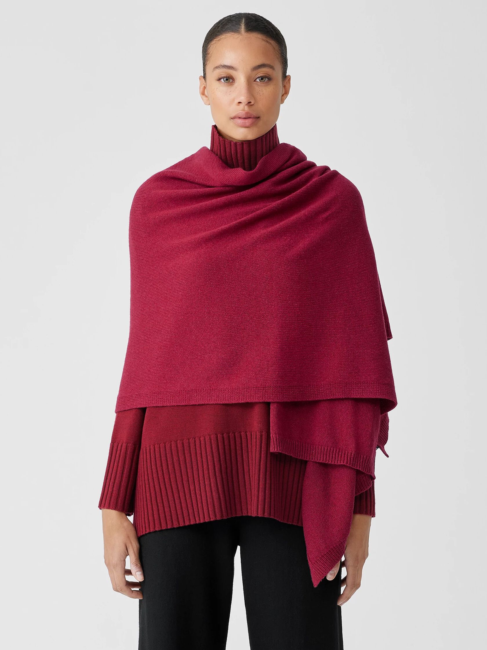 Cotton and Recycled Cashmere Wrap