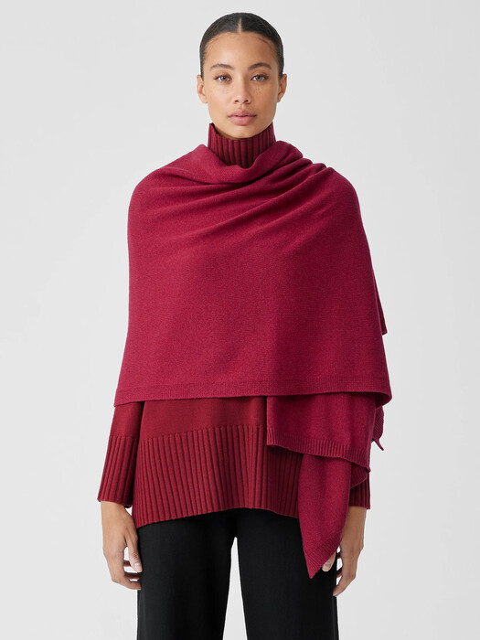Cotton and Recycled Cashmere Wrap