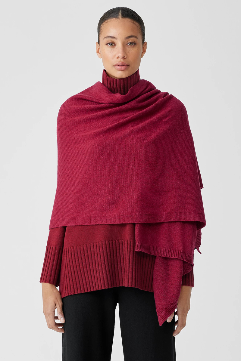 Cotton and Recycled Cashmere Wrap