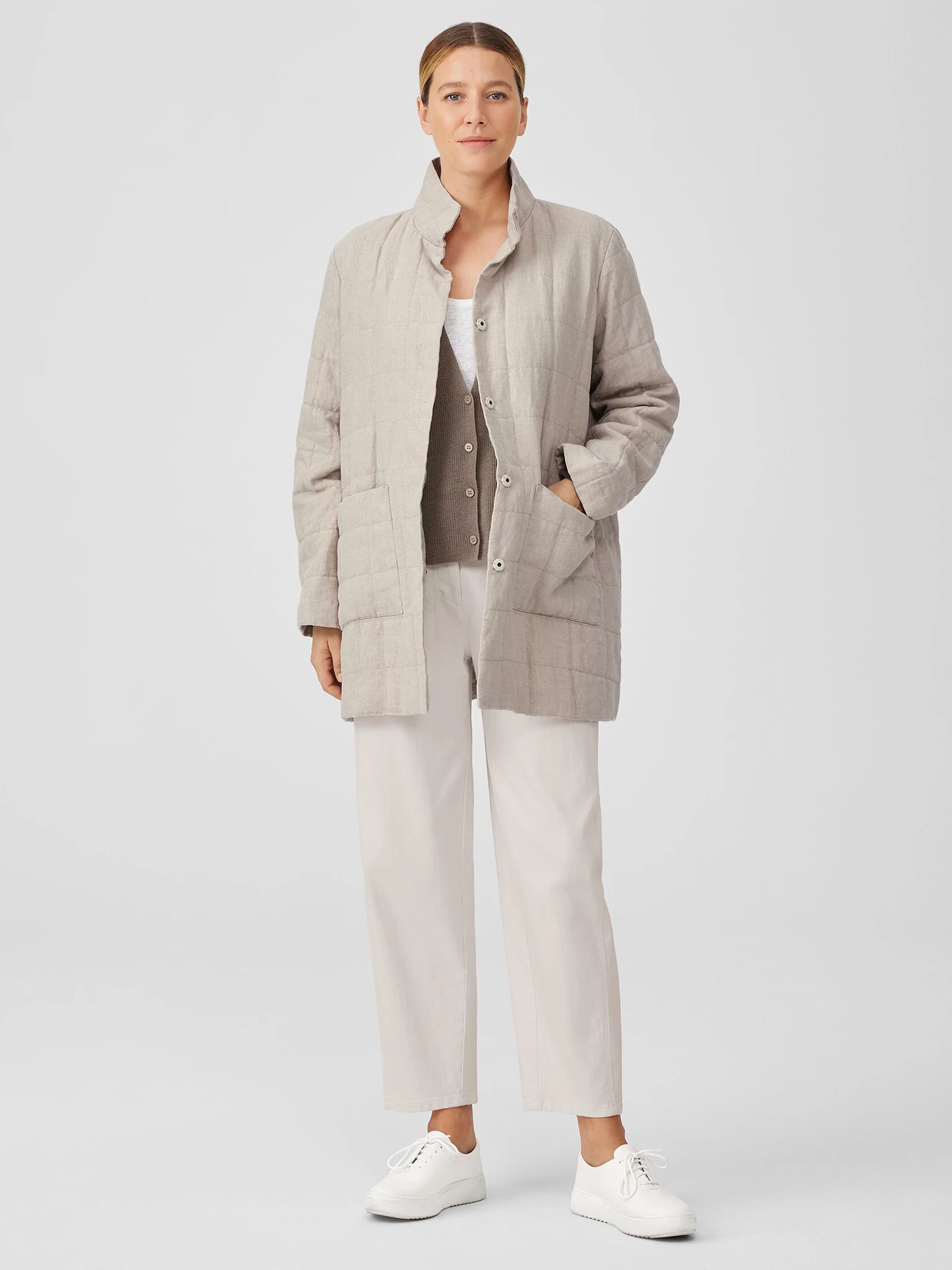 Organic Linen Quilted Jacket