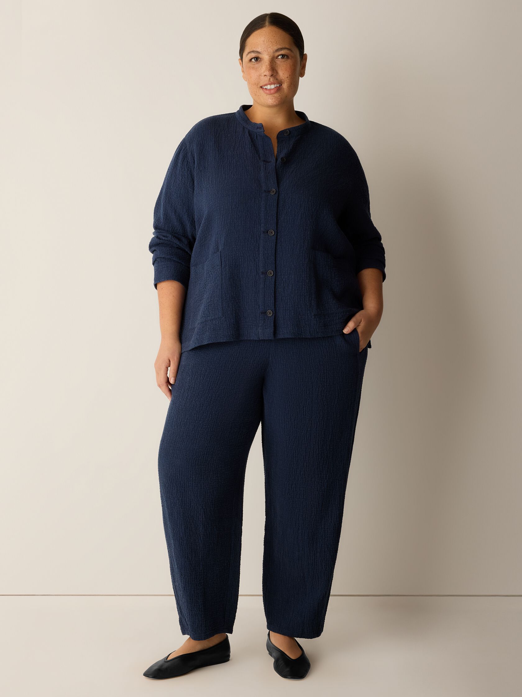 Organic Cotton Doubleweave Lantern Pant