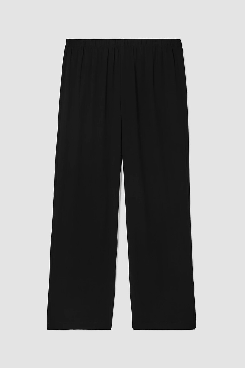 Silk Georgette Crepe Straight Pant Silk Georgette Crepe Straight Pant