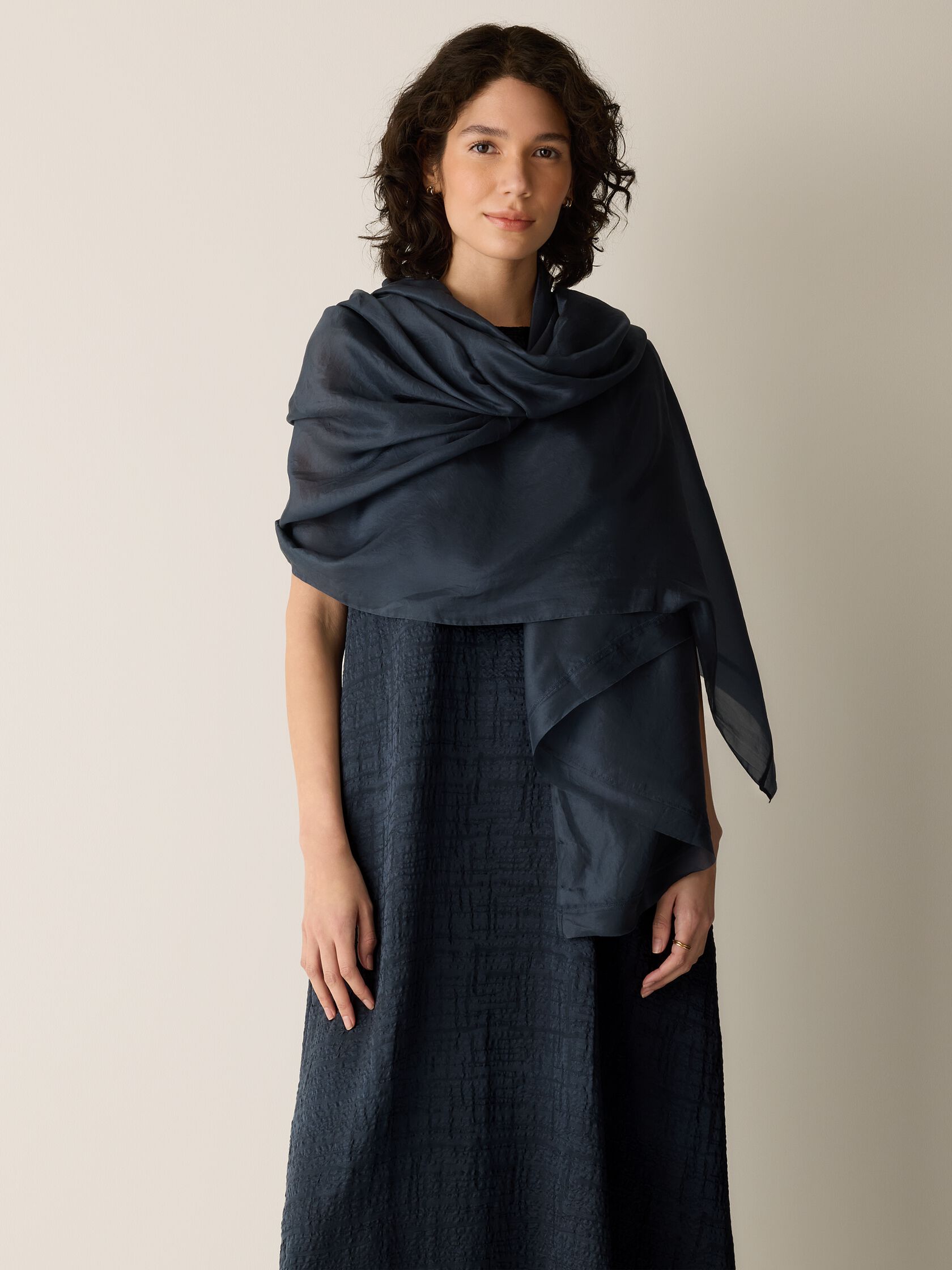 Washed Organic Silk Parachute Scarf