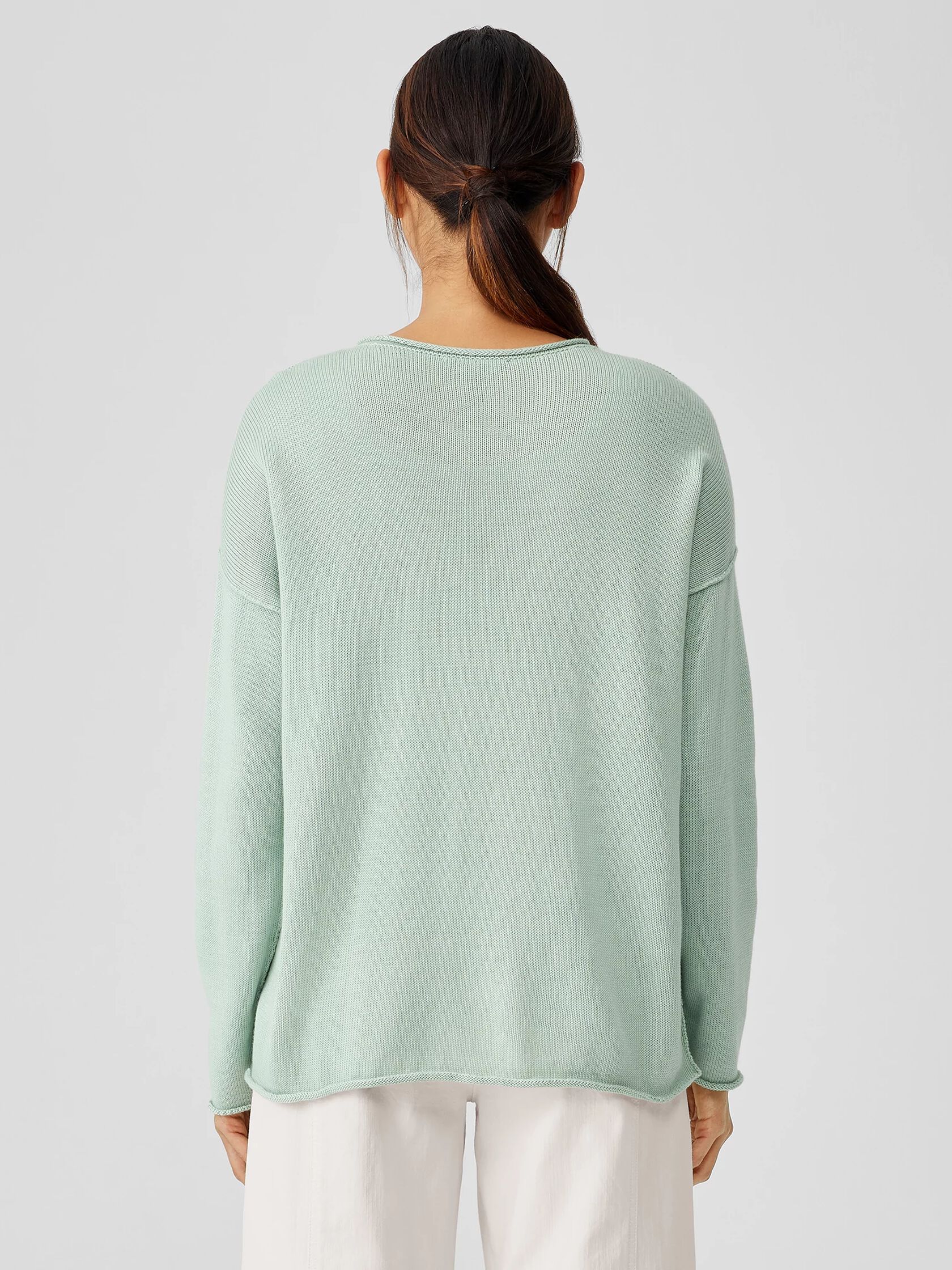 Peruvian Cotton Blend Crew Neck Top