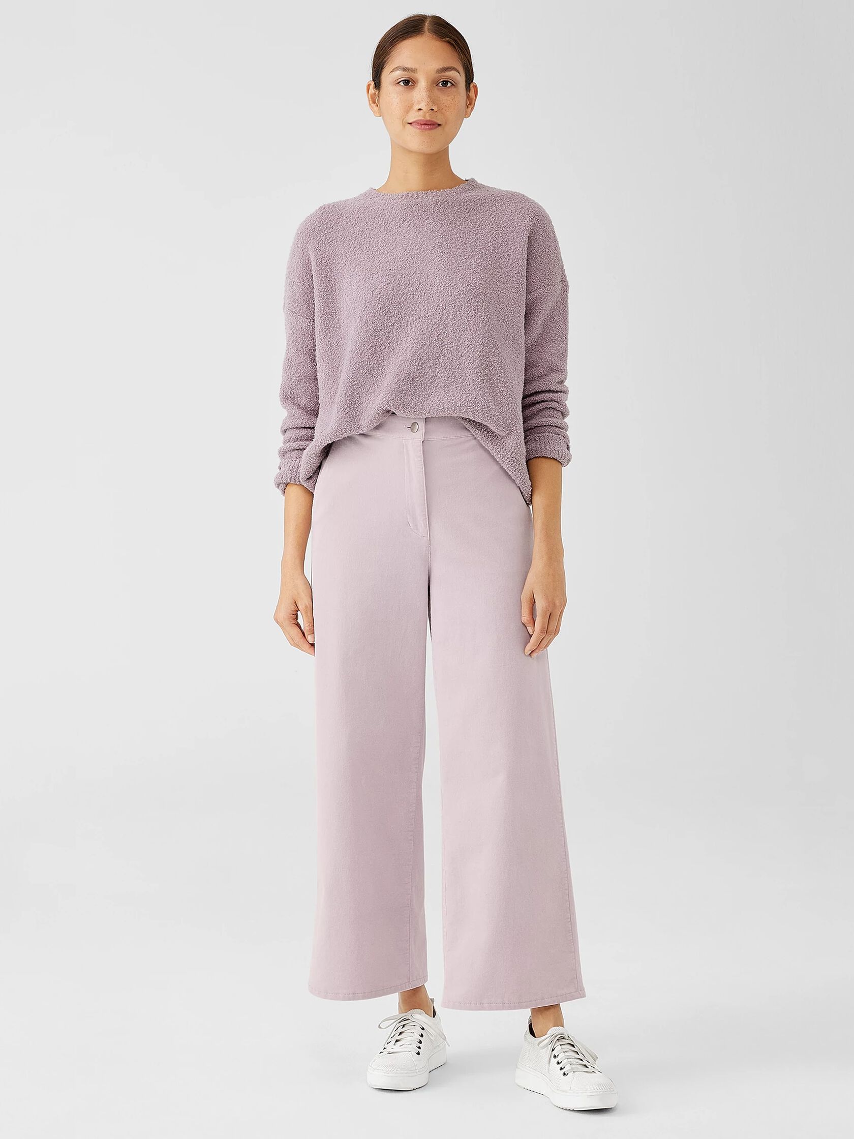 Organic Cotton Stretch Corduroy Wide-Leg Pant