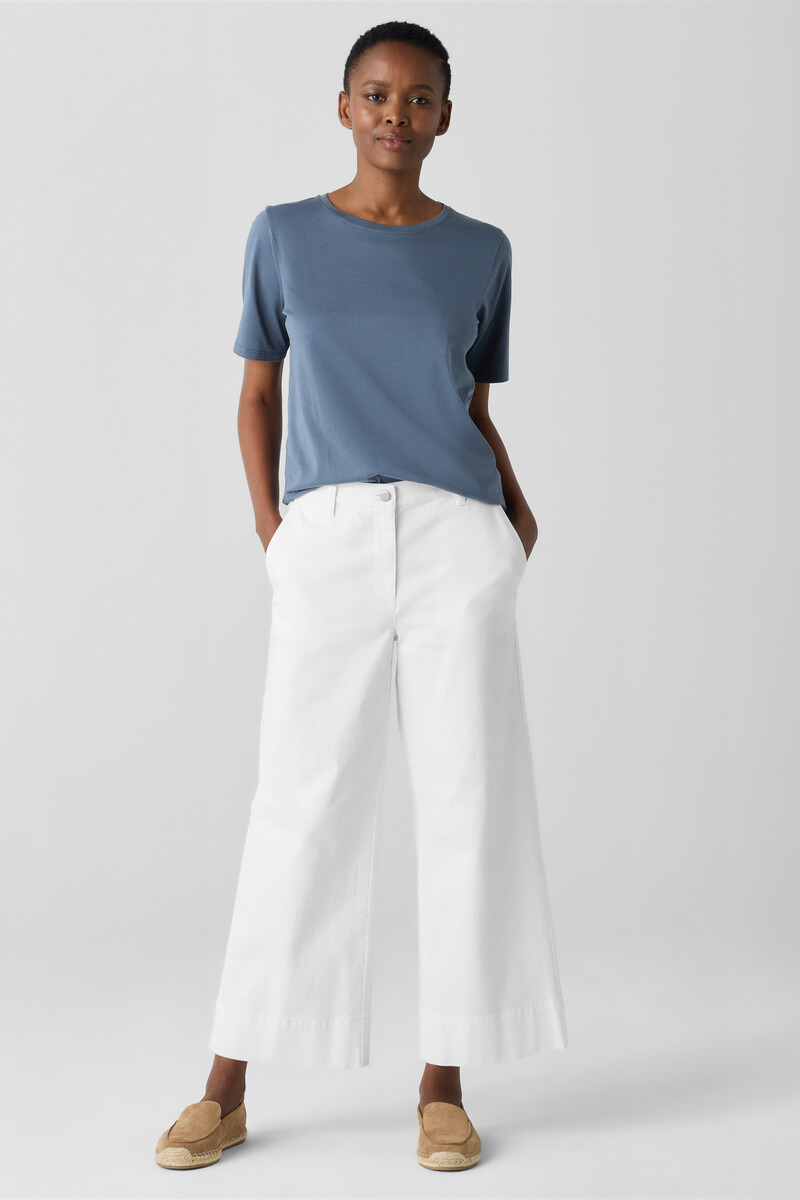 Garment-Dyed Organic Cotton Denim Wide-Leg Jean Garment-Dyed Organic Cotton Denim Wide-Leg Jean
