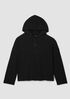 Waffle Cotton Blend Doubleknit Hooded Top