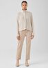 Peruvian Organic Cotton High Collar Cardigan