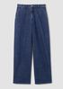 Cotton Stretch Denim Wide-Leg Trouser