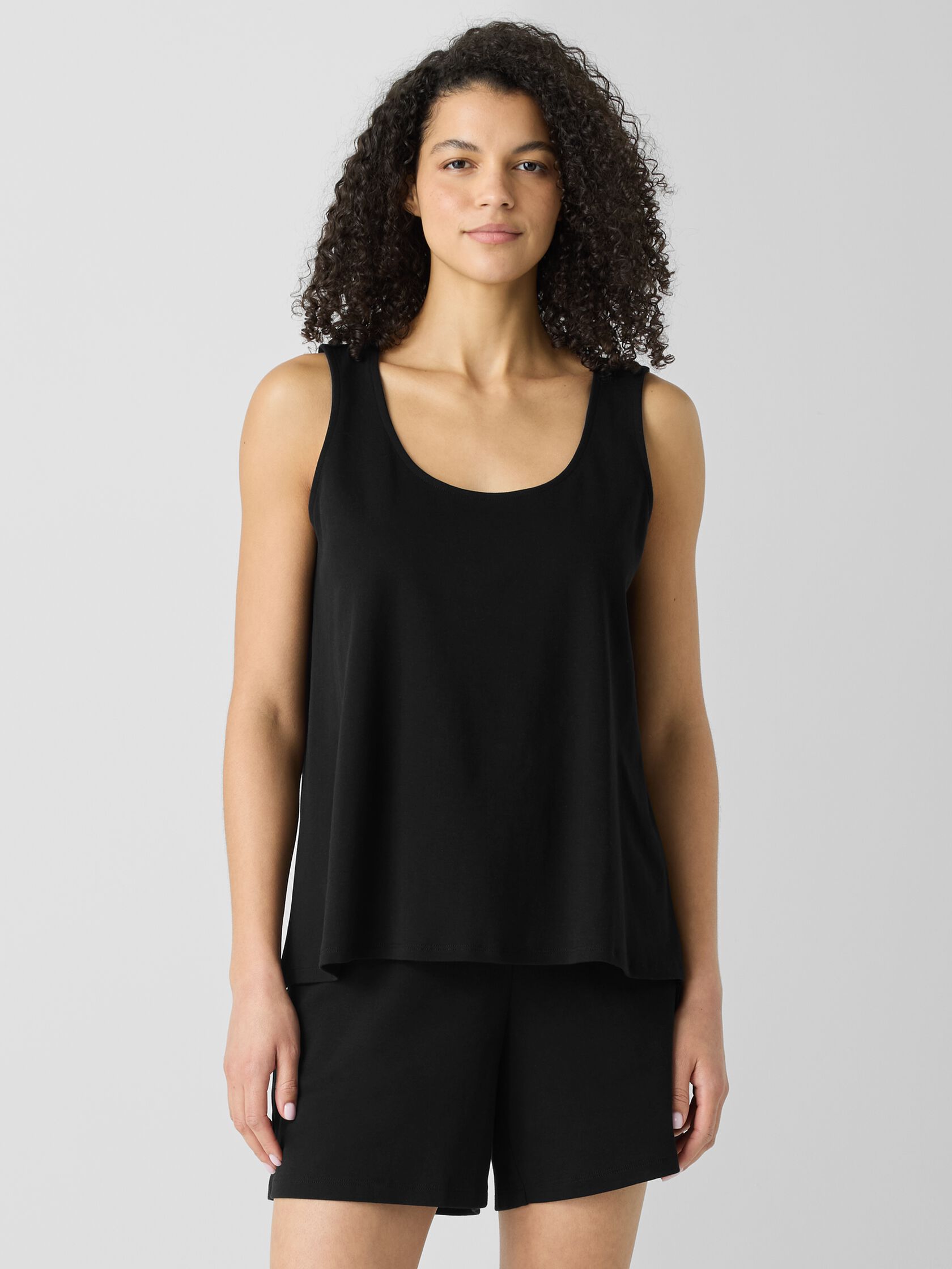 Organic Cotton Interlock U-Neck Sleep Tank