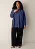 Lightweight Organic Cotton Denim Classic Collar Long Shirt